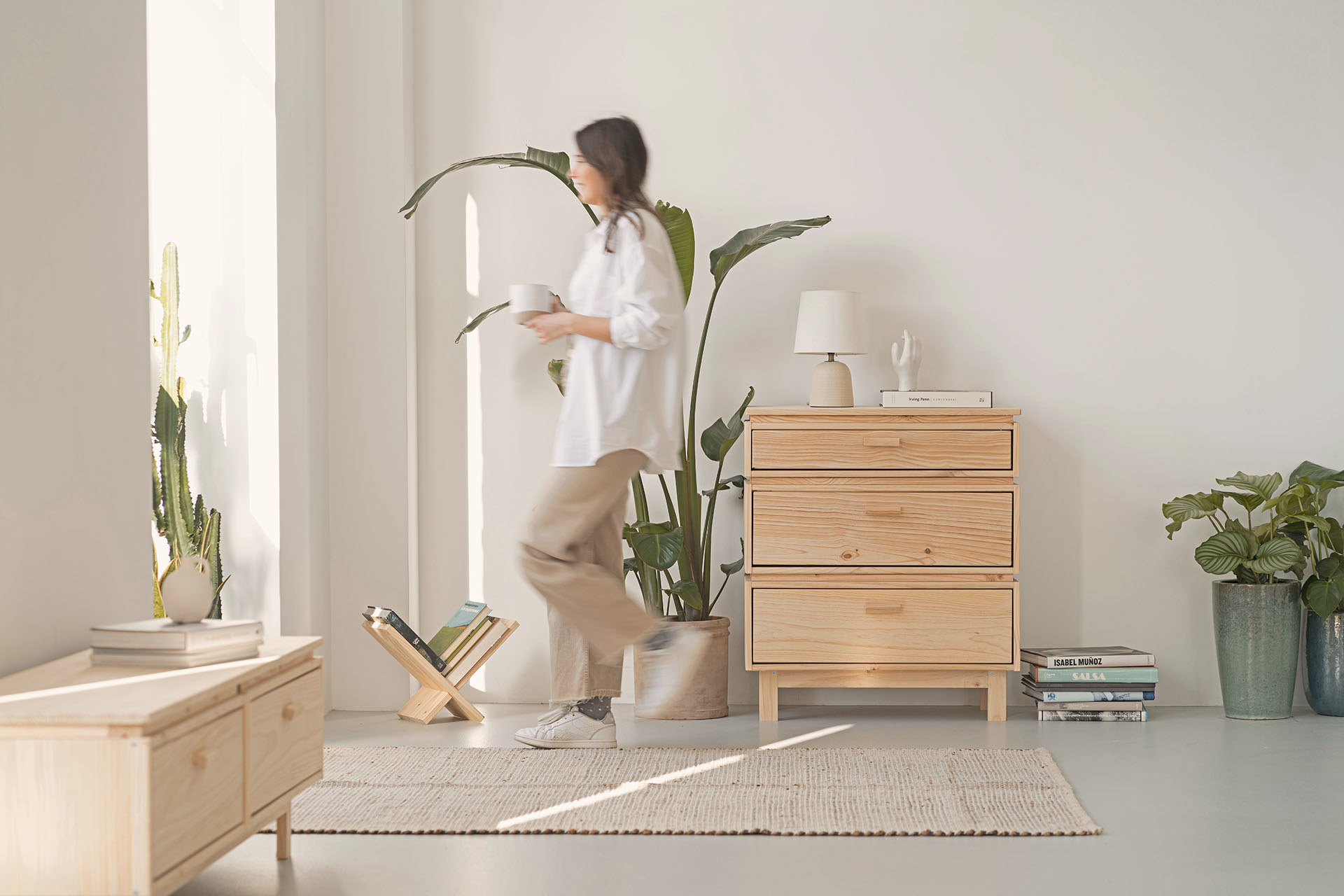 Imagen de ambiente 1 para:Cajonera de madera natural